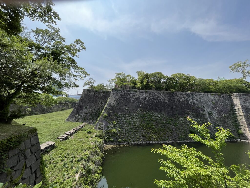 空堀と水堀の境目あたり