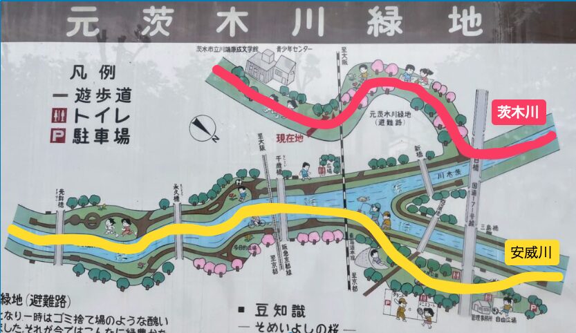 茨木川が廃川となるまえの流路
